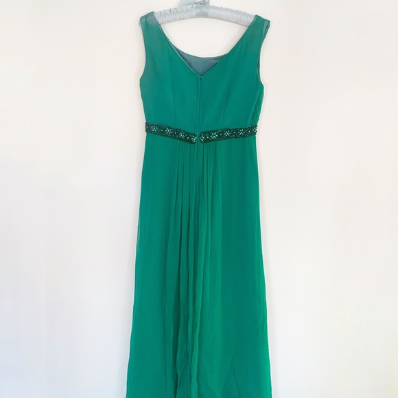 Vintage Green 60’s Formal Gown Prom Dress Elegant - Picture 3 of 13